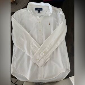White long sleeve button down